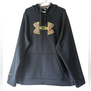 Under Armour Black Hoodie with Camo hood/logo XL